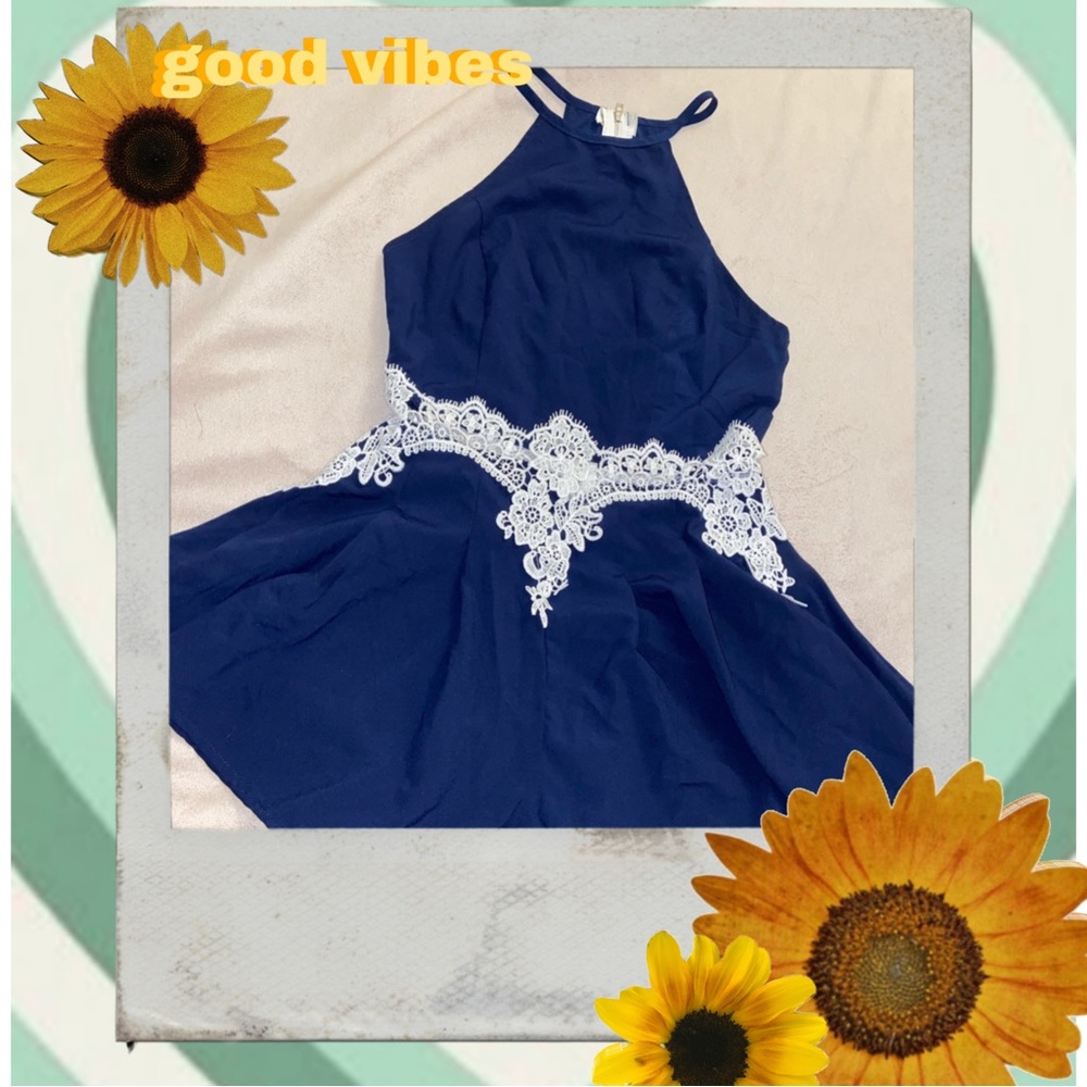 Navy Blue Romper